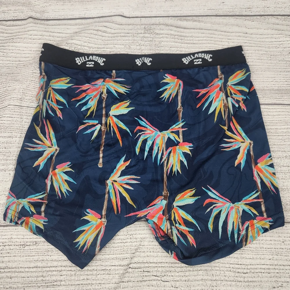 Billabong Men's Tropical Print Boxer Briefs Brand New Without Tags